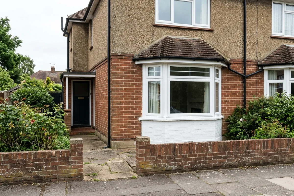 Bay windows on a Horsham house