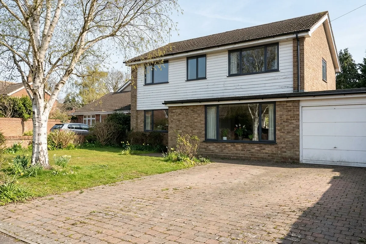 Aluminium windows on a Horsham house